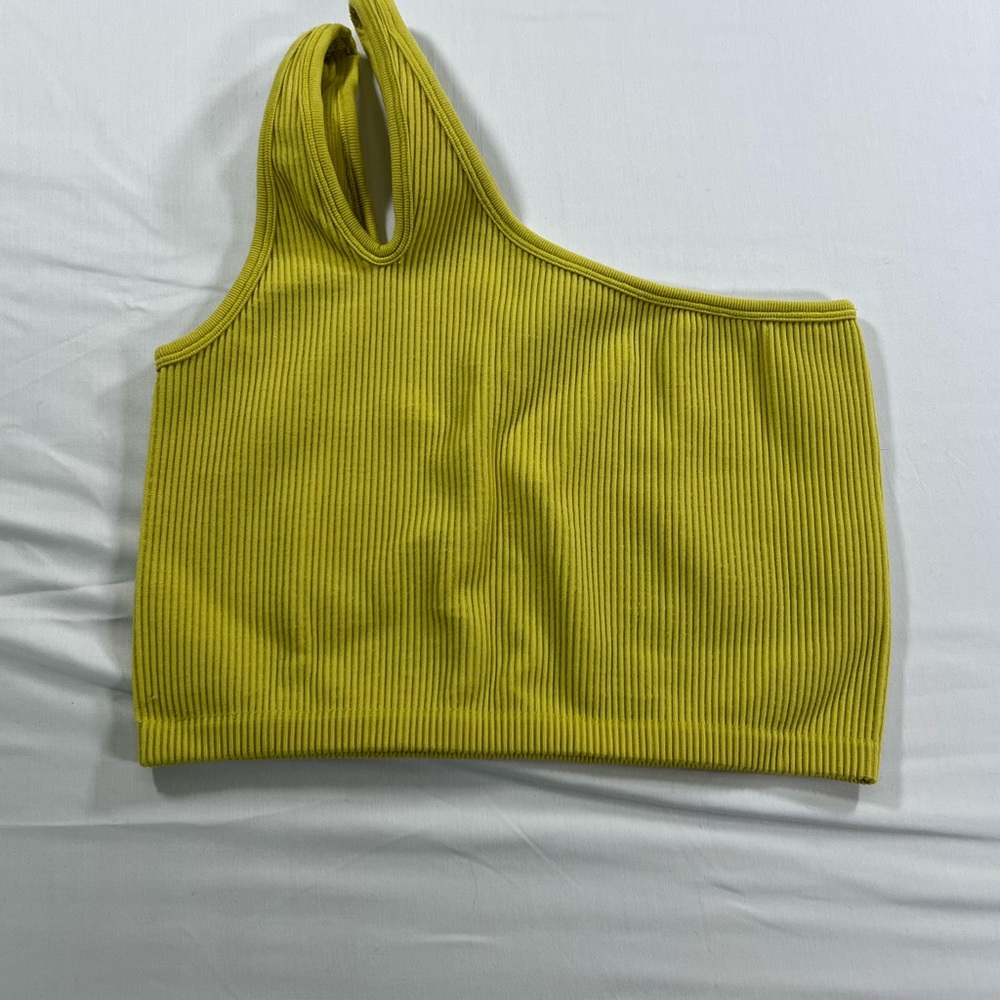 Aerie Offline Seamless One Shoulder Longline Sports Bra Crop Top